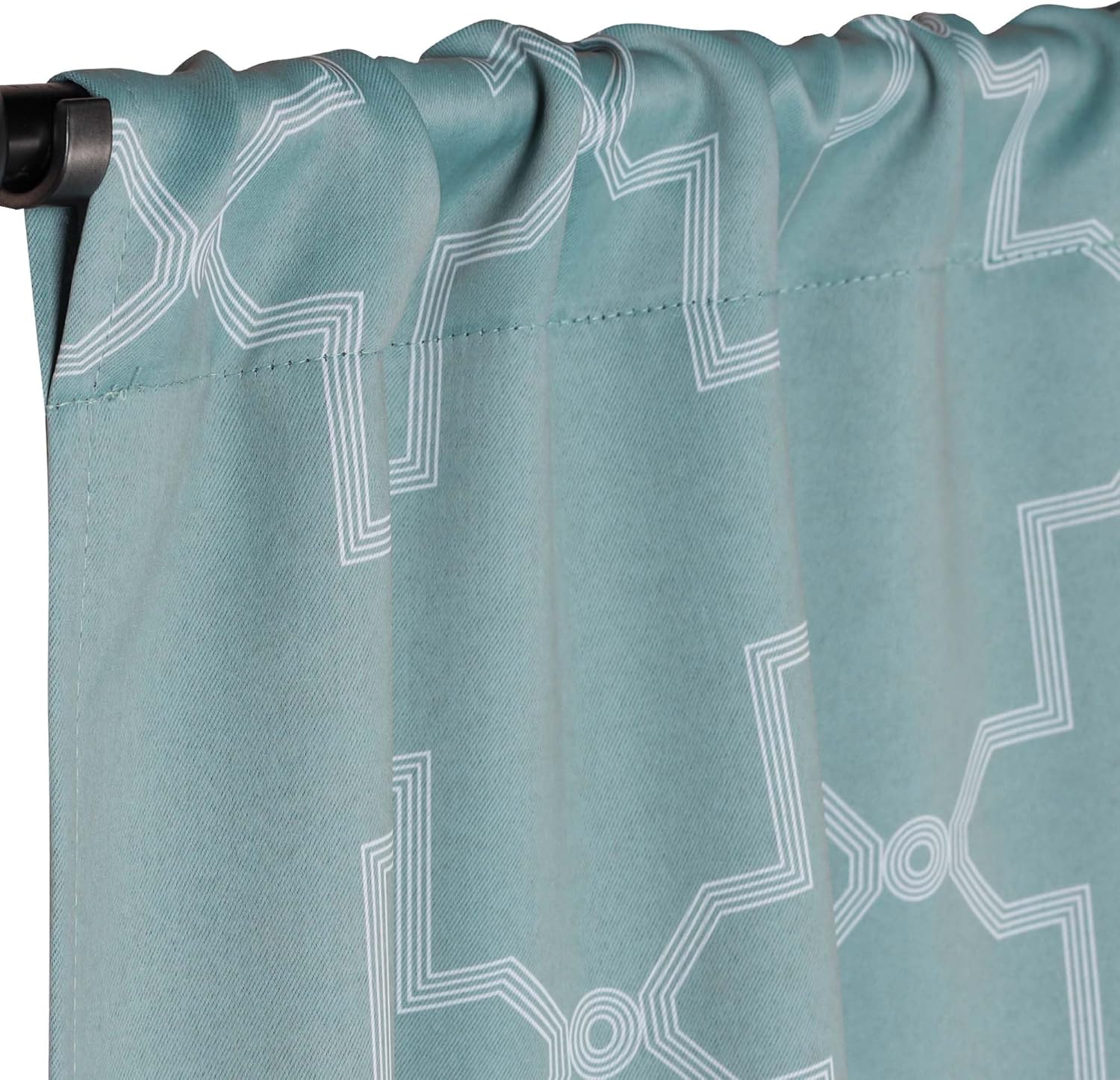 Superior Imperial Trellis Quality Soft, Insulated, Thermal, Woven Blackout Grommet Printed Curtain Panel Pair (Set Of 2) 52" x 84" - Navy Blue