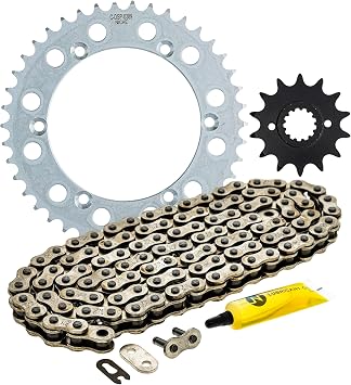 NICHE Drive Sprocket Chain Combo for Kawasaki KLX250 Front 14 Rear 42 Tooth 520 Standard 106 Links