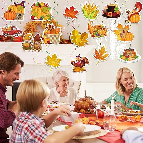 Miniatura 7 de 36 remolinos colgantes para fiesta de Acción de Gracias, otoño, hola otoño, remolinos colgantes, remolinos colgantes de Acción de Gracias, calabaza,