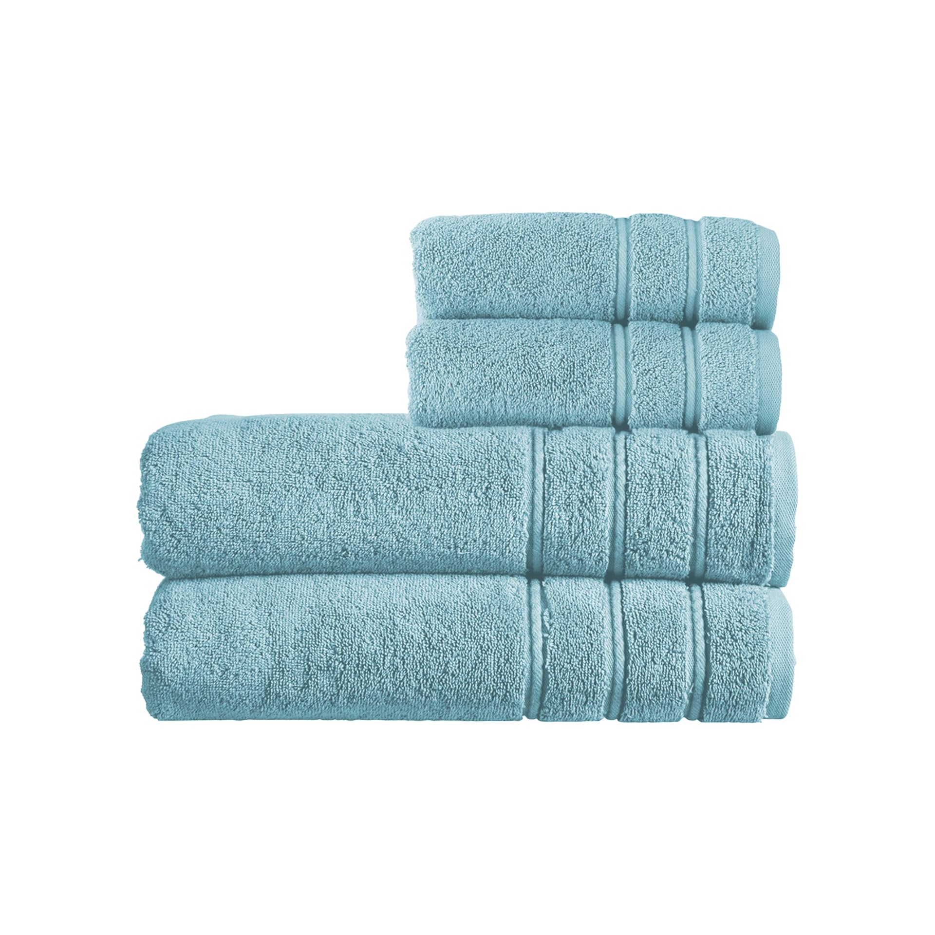 Christy Ocean Blue Antalya Bath Sheets Set | 4 Piece | 100% Turkish Cotton | 600Gsm | Soft Plush Luxury Towel Set | 2 Bath Sheets 2 Hand Towels | Quick Dry |