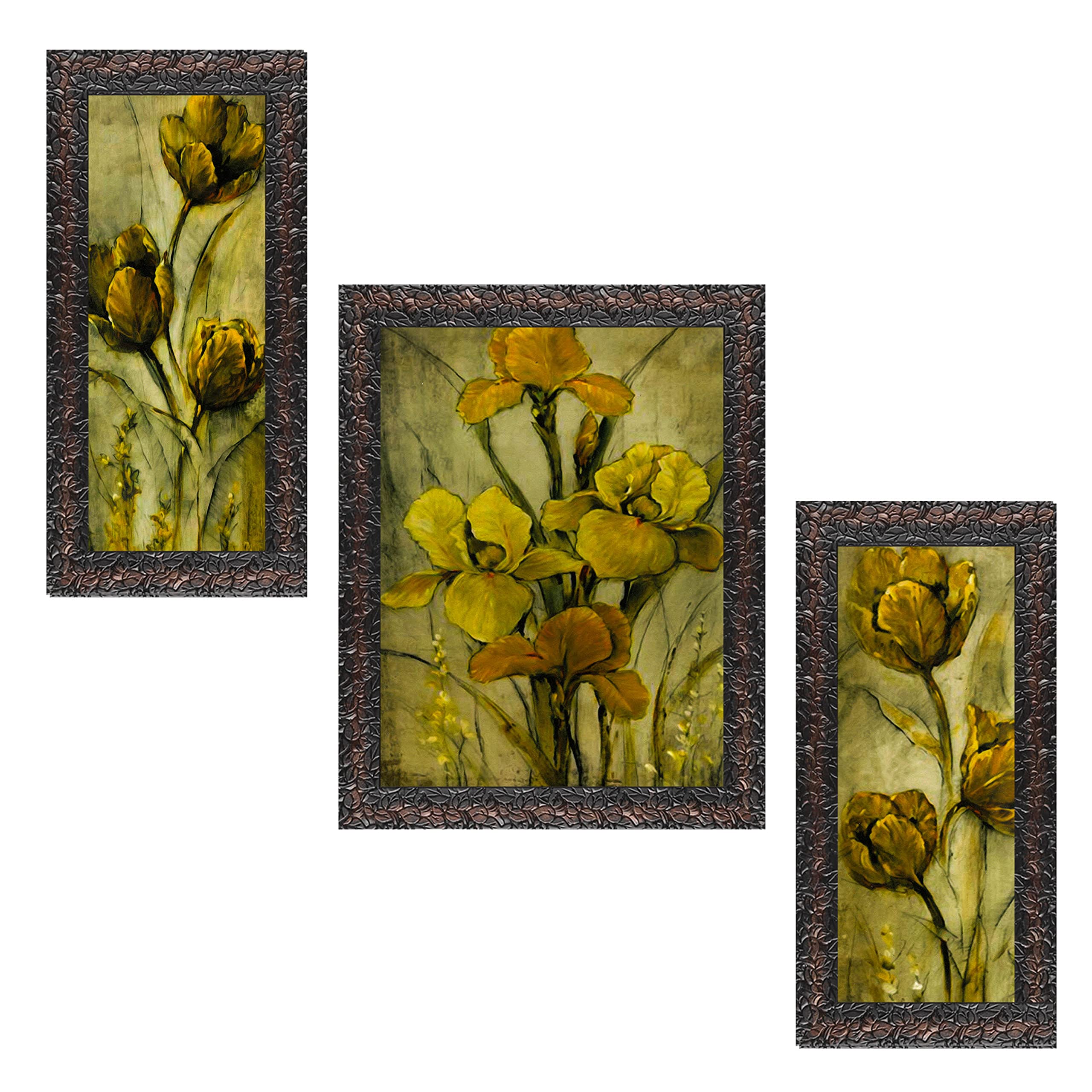 Indianara Set of 3 Framed Art Painting without glass (Multicolour, 6 X 13, 10.2 X 13, 6 X 13 inch) (Style 3) (B09CYN48SL) Amazon Price History, Amazon Price Tracker