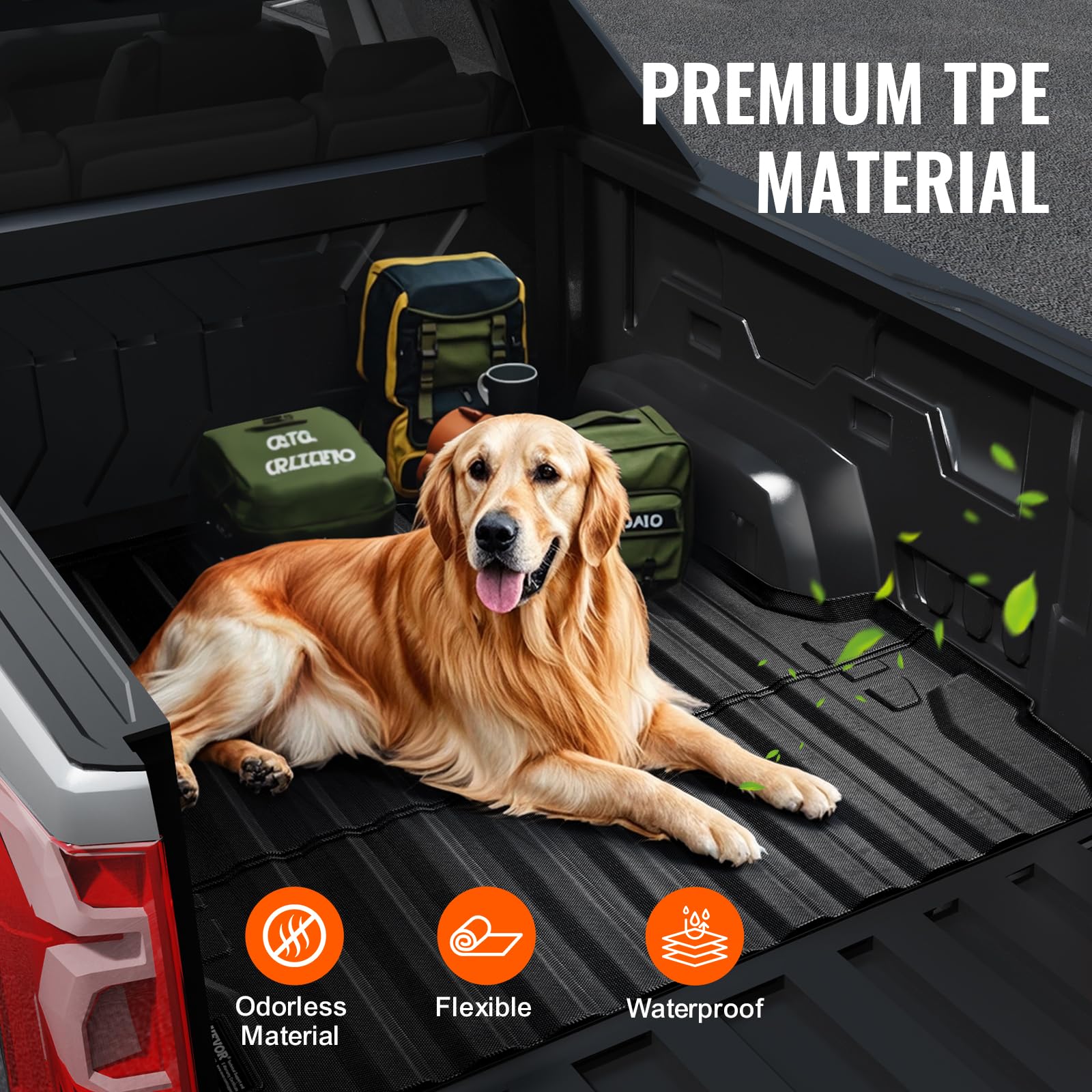 VEVOR Tappetino per Cassone di Camion, Compatibile con Chevrolet Colorado/GMC Canyon 2023-2024, Tappetino per Cassone Resistente per Cassoni da 152,4 cm per Protezione in Tutte Condizioni Atmosferiche