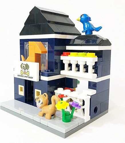 Miniatura 3 de Brick Loot Exclusivo modelo Mini City Archie Pet Shop  Juego de 155 piezas diseñado a medida  Compatible con Lego y otros modelos de marcas