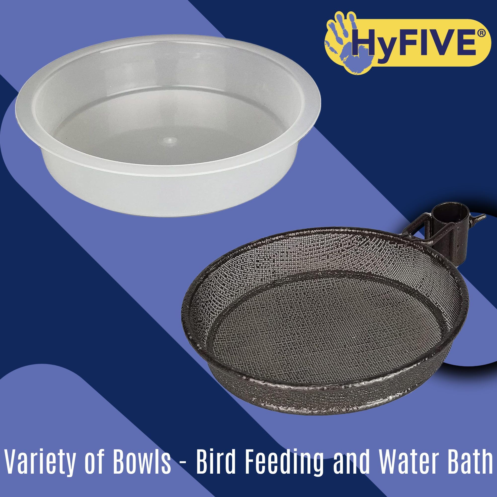 Hyfive Kit de Estación de Alimentación para Pájaros Silvestres Con Soporte Estabilizador, Comederos Colgantes, Baño de Agua, Grande, 240 cm, 4 Postes