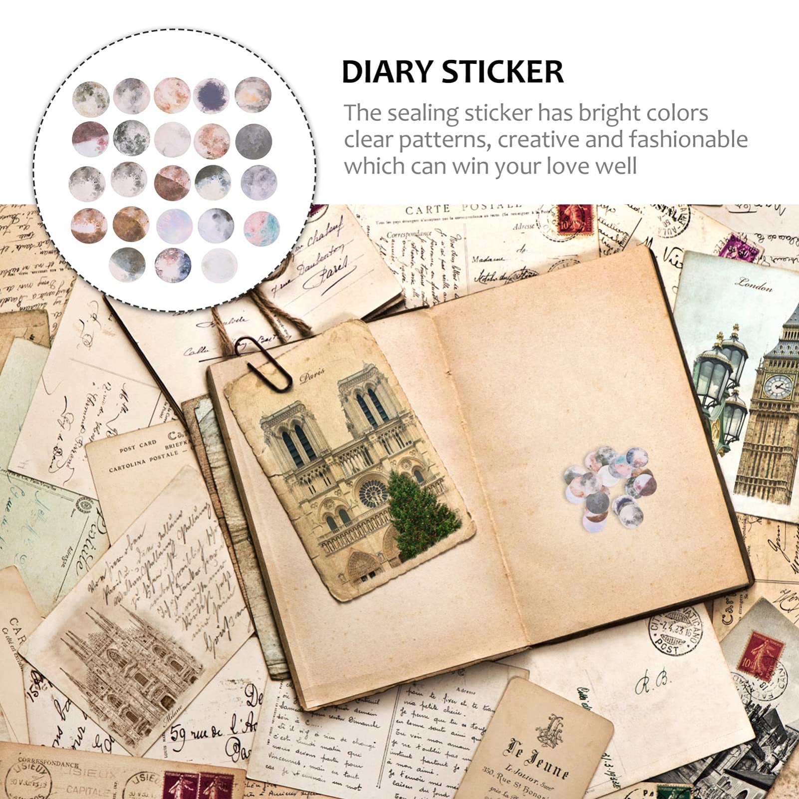 jojofuny 3 Set Adesivi Decorativi Per Diy Per Scrapbook E Facili Applicare E Sicuri Per Amanti Del Scatole*3
