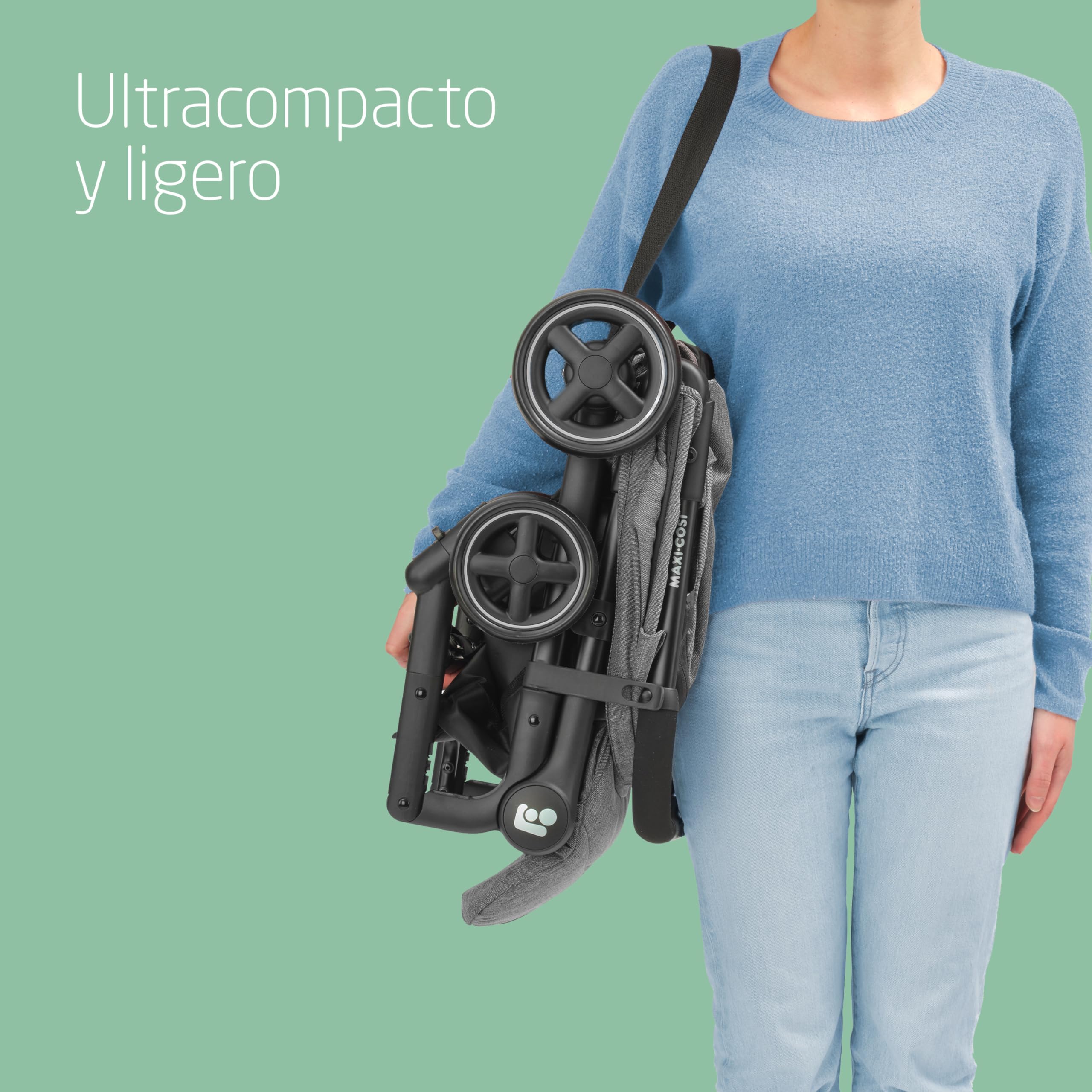 Maxi-Cosi Lara2, Silla de Paseo Ligera, 0-4 años, 0-22 kg, Silla Paseo Bebe Compacta, 3 Reclinaciones, Reclinación Total, Plegado Automático, Bandolera, Select Grey — view 2