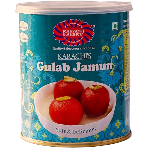 Karachi Bakery Gulab Jamun 1 kg | Indian Mithai | 16 Pieces per can