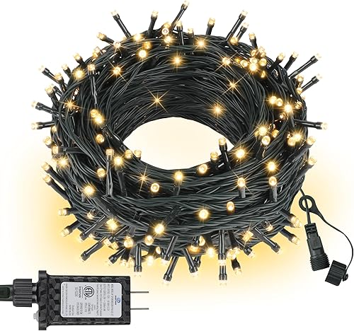Guirnalda de 300 luces LED de Navidad de 99 pies, enchufe de extremo a extremo, 8 modos, luces de interior con temporizador, luces de hadas para