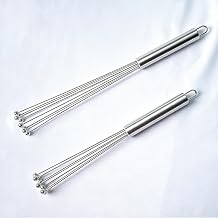 Stainless Steel Whisk, Metal Whisk for Kitchen Cooking & Egg Mixing