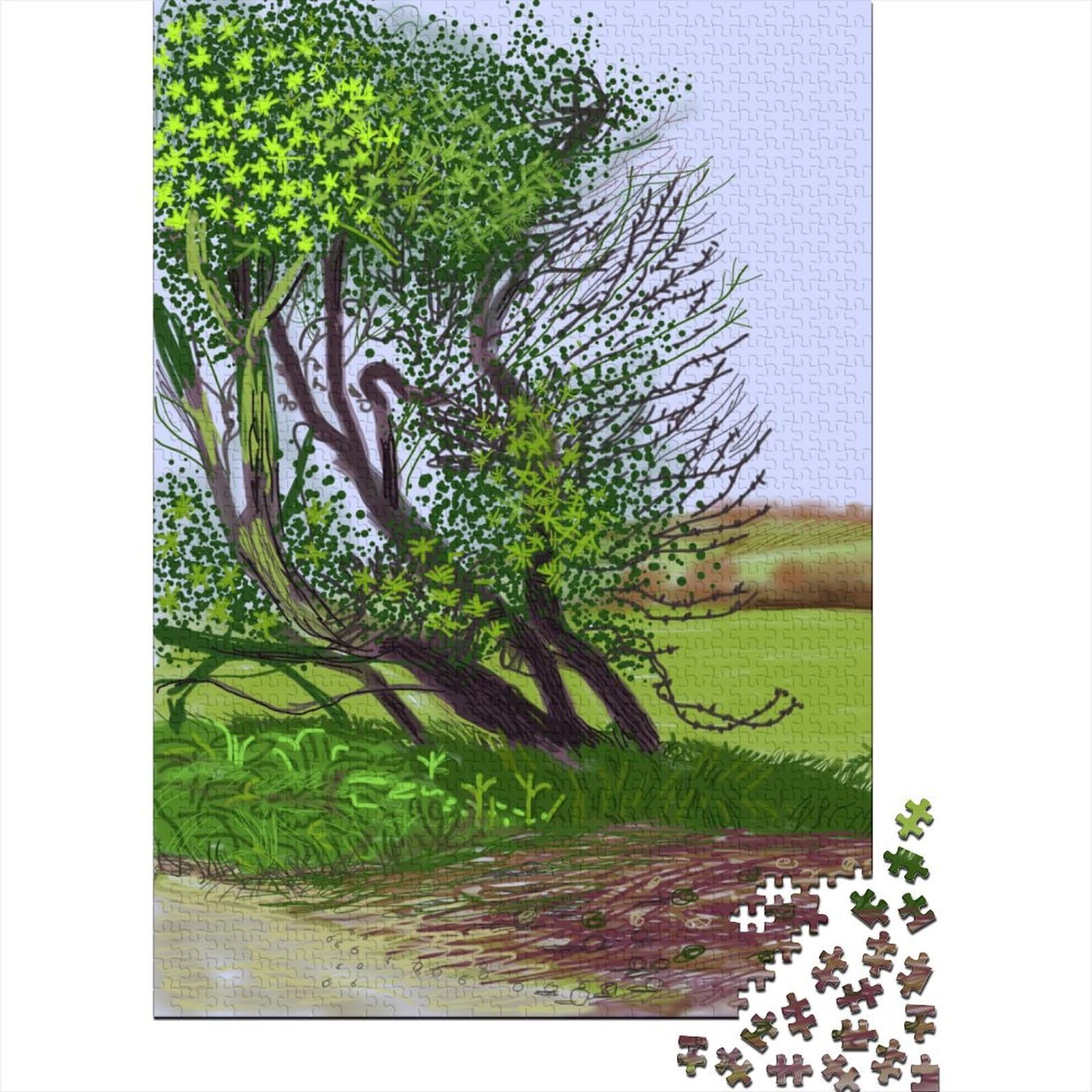 David Hockney Jigsaw Puzzles for Kids 1000 Pieces Puzzle Brain Teaser Game Art Collection Brain Teaser Adults Premium Quality Wooden Puzzle 1000 Pcs
