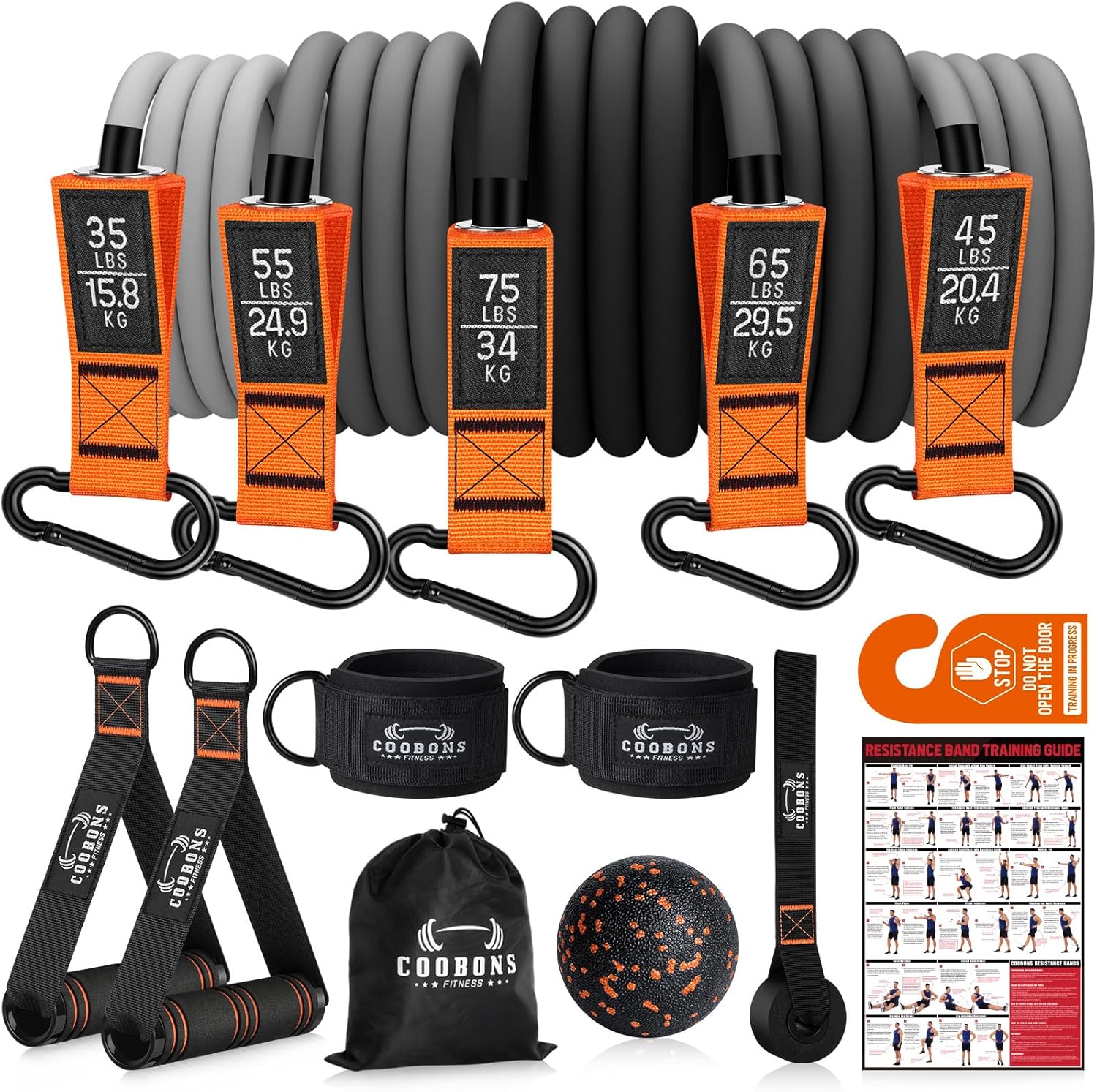 Resistance Bands with Handles – Heavy Duty Fitness Bands for Men & Women – Strength & Muscle Training, Yoga, Home Gym Equipment