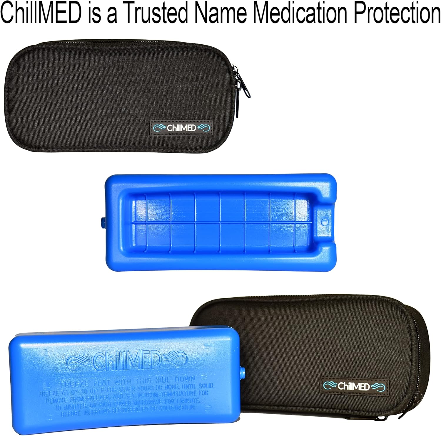 ChillMed Insulin Pen Protector Cooler - Travel Bag for Diabetic Pens with Pocket for Pen Tips - 12 Hour Cooling Time : Health & Household