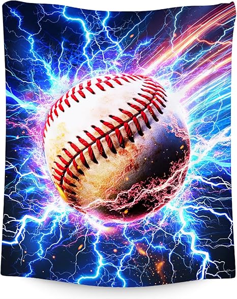 Baseball Blanket Gifts Kids Blanket for Boys - 60" x 80" Soft Cozy Throws for Men, Adults & Sport Lovers