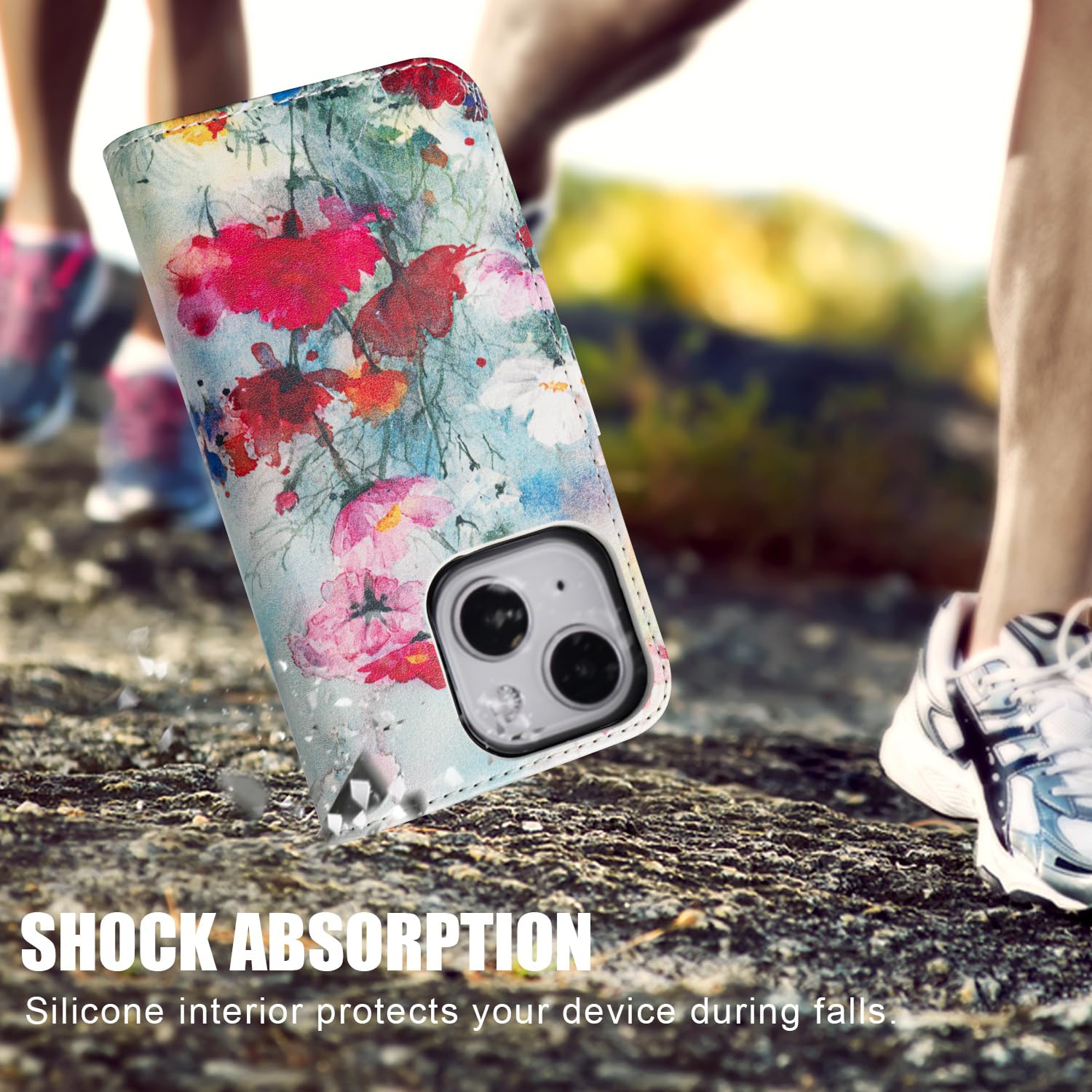 DorisMax for iPhone 14 Wallet Case,Detachable Flip Folio Cover RFID Blocking 4 Card Slots Holder PU Leather Magnetic Kickstand Protective Phone Case for iPhone 14 6.1