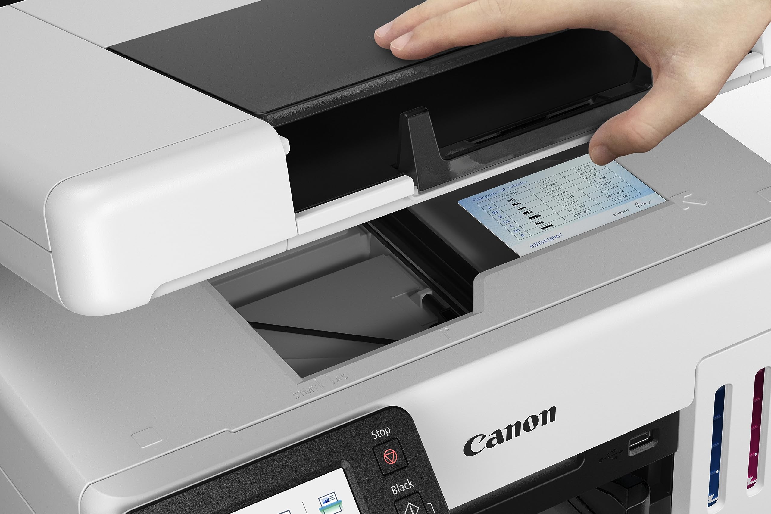 Canon Stampante WiFi per Casa e Ufficio MAXIFY GX6550 - Stampante Multifunzione MegaTank con Scanner e Fotocopiatrice per Casa | Connettività WiFi ed Ethernet