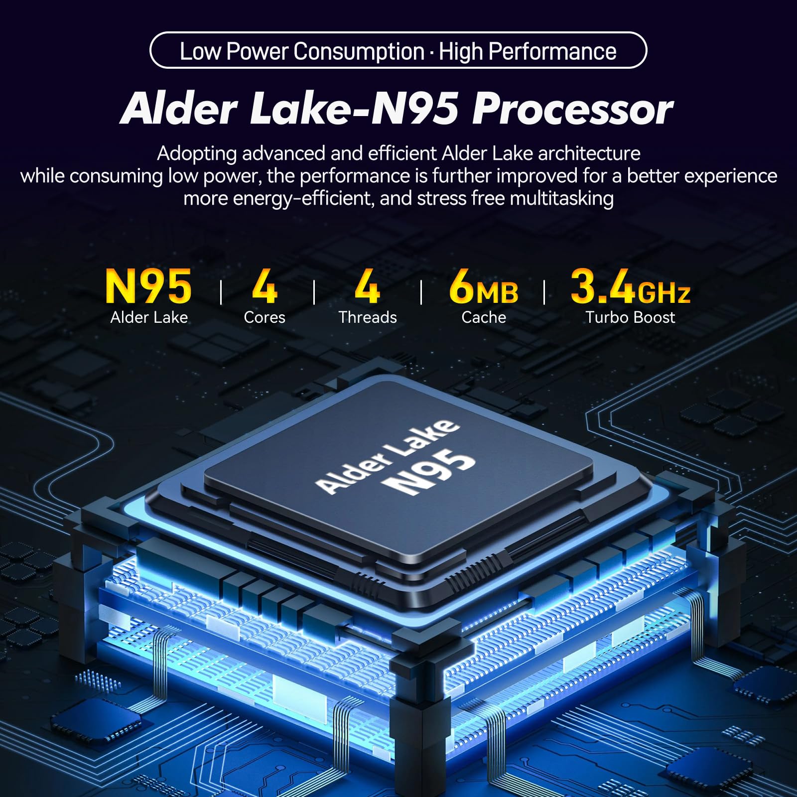 15.6" Laptop Computer Notebook, 16GB RAM, 1TB NVMe SSD, 4-Core N95 Processor, FHD Display, Backlit Keyboard, Fingerprint, Webcam, Bluetooth, WiFi, Win 11 Pro, 10TB Upgradeable; T152A, Silver