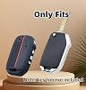 Funda para llavero para Kia Soul Forte Seltos Sportage Sorento K5 Cerato | 4 botones, paquete de 2, silicona, negro 3