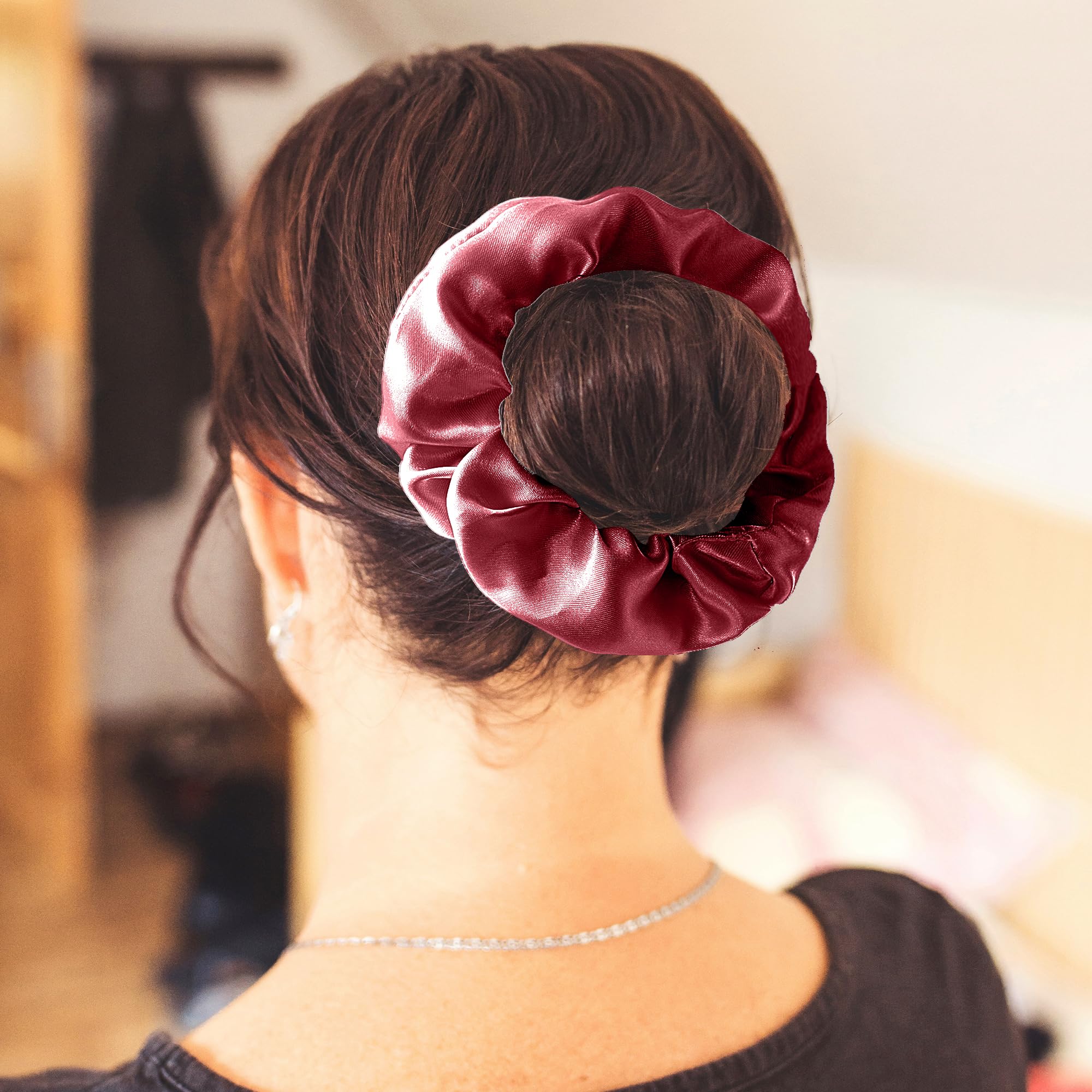 Seiwohl Satin Pillowcases for Hair and Skin 2 Pack & Satin Hair Scrunchies 2 Pcs Set - Image 2