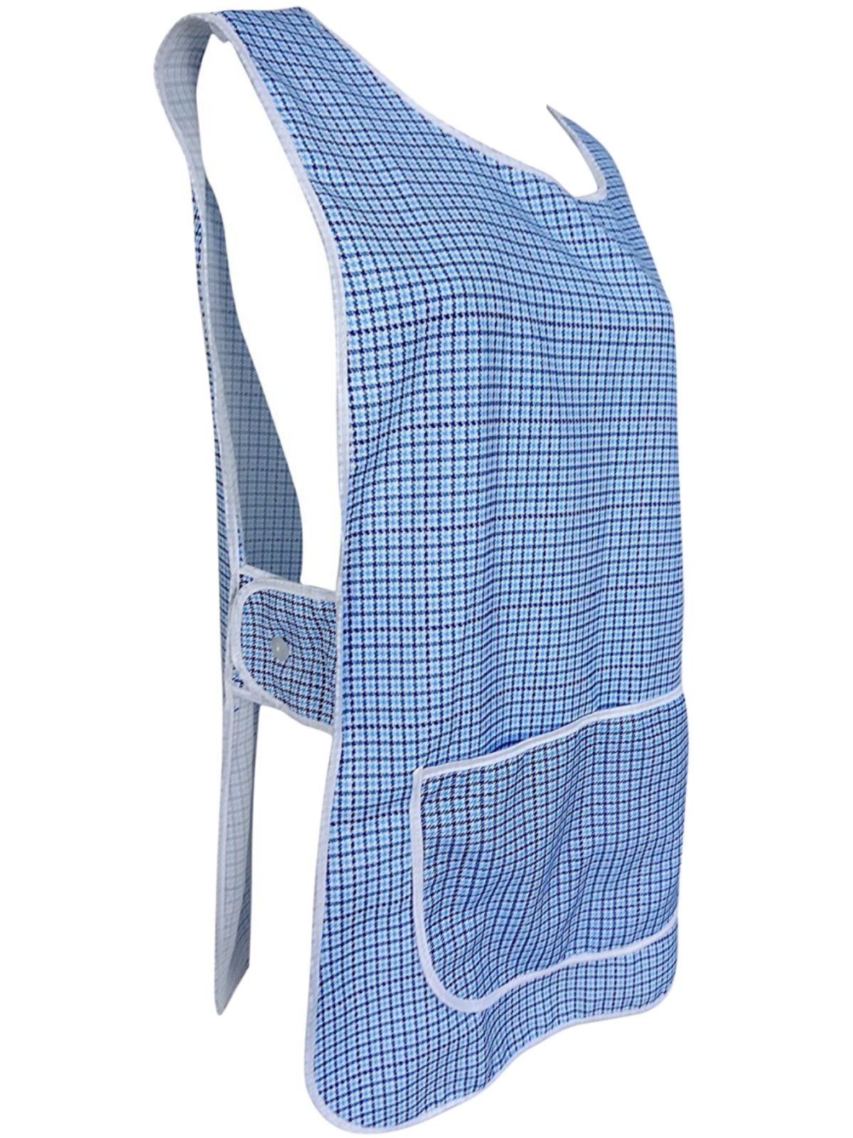 HDUK Top Quality Ladies Dogtooth Pattern Home/Work Tabard Apron with Large Front Pocket, White Piping and Side Fastening Button Tabs / Available in 5 Colours and in UK Sizes 8-10 up to 28-30 (UK 24/26 (XXOS), Pink)