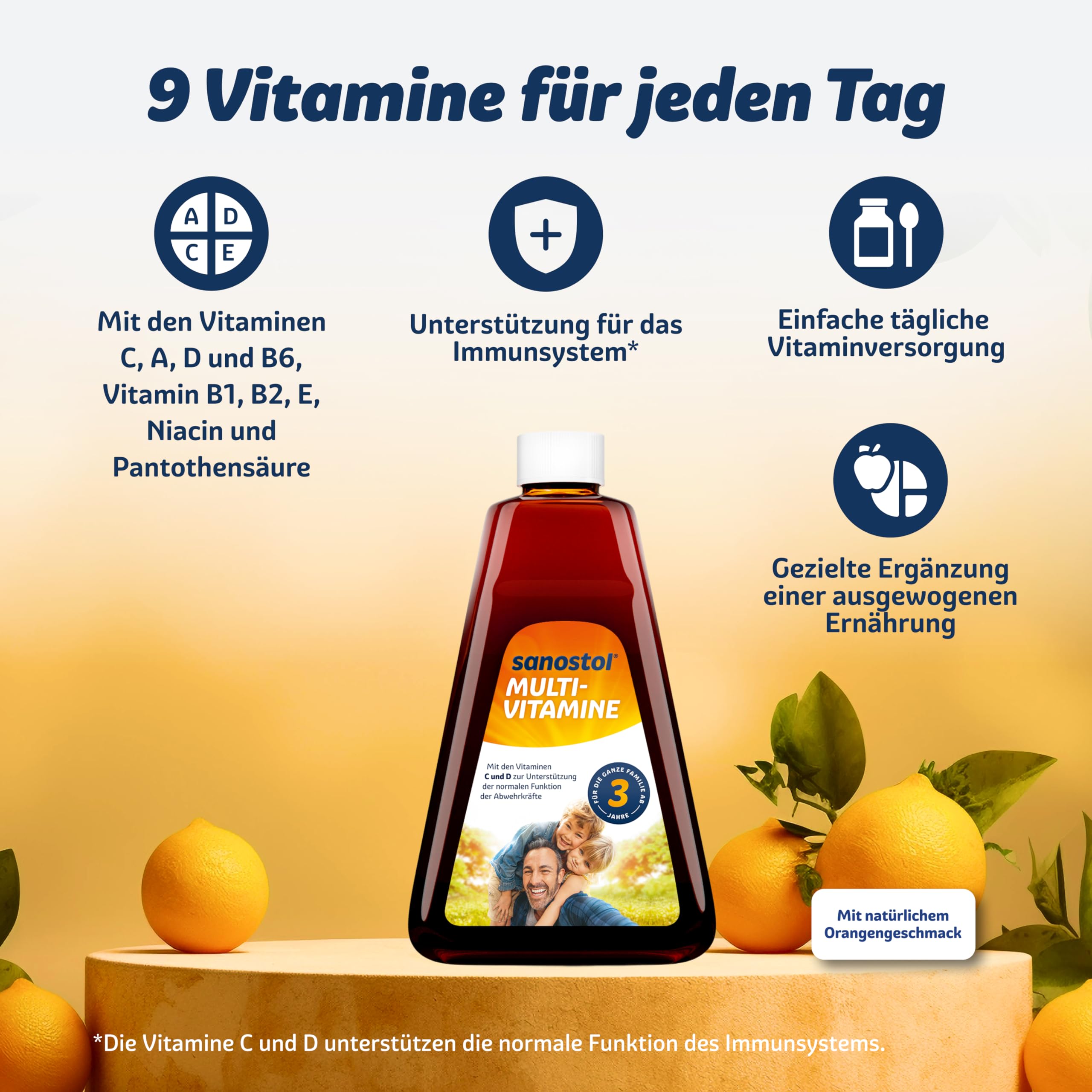 Sanostol® Multi-Vitamine mit 9 wichtigen Vitaminen, 2x 460 ml