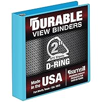 Vista 15 de Samsill Carpeta duradera de 3 anillos de 1 pulgada, fabricada en Estados Unidos, carpeta de anillos en D, cubierta transparente personalizable