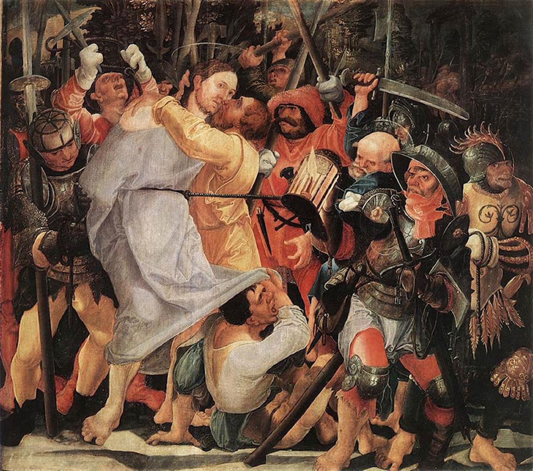 SERENDIPITP Abstract Painting Mural Print Picture Wall Decor Painting The Capture of Christ Wolfgang Huber Vintage Wall Artwork for Home Decor 60x90cm