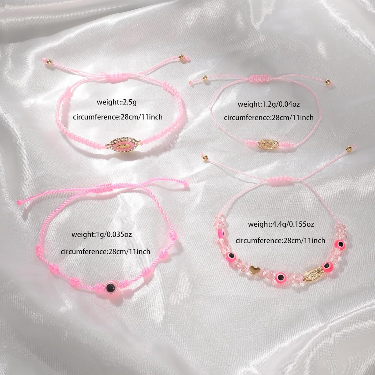 24Pcs Red Lucky Mexican Bracelets Set - Virgin Mary & San Judas Catholic Bracelets with Evil Eye Beads Glass Beads Red String Protection Bracelet for Women Men Anklet Gift Spiritual Jewelry - Image 6