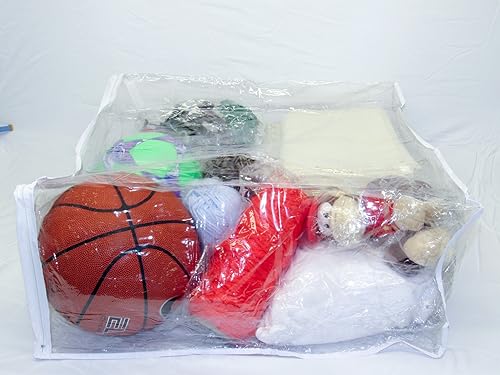 Miniatura 3 de Oreh Homewares Bolsas de almacenamiento cuadradas de vinilo con cremallera (transparente) para suéteres, mantas, consoladores, juegos de cama y
