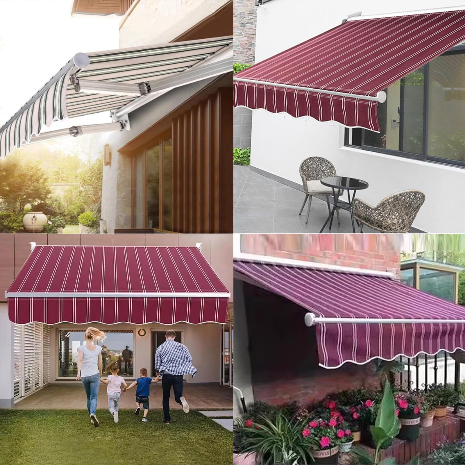 Markisenbespannung Bespannung fur Markise Anti-UV & Wasserfest Markisevolant for Markise Sonnenschutz Bespannung Wohnmobil Balkon Markisenstoff Wechseln Wasserabweisend Markisestoff(Multi Stripe,(13x6 Auto & Motorrad