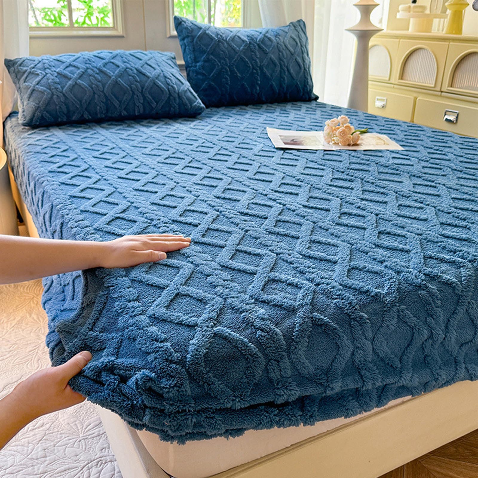 Elastic Bed Sheets, Elastic Bed Sheets Queen Size, Elastic Bed Sheets Purchase,Elastic Bedsheets Queen Size Bed, Elastic Bedsheet Queen (Blue,90 * 200cm)
