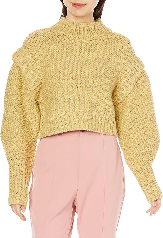 LILY BROWN 2WAYショート丈ミックスニット LILY BROWN 2WAYショート丈ミックスニット