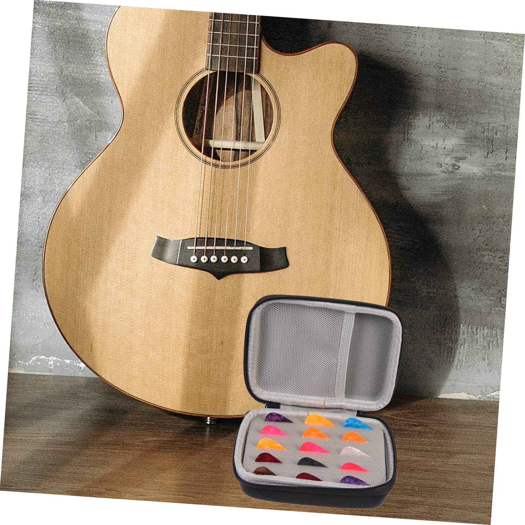 ifundom 3sätze Vielseitiger Gitarren-picks Mit Aufbewahrungsbox Und Zufälligen Plectrums Ergonomisches Design Für Optimalen Halt Und Schutz Der Finger Beim Spielen