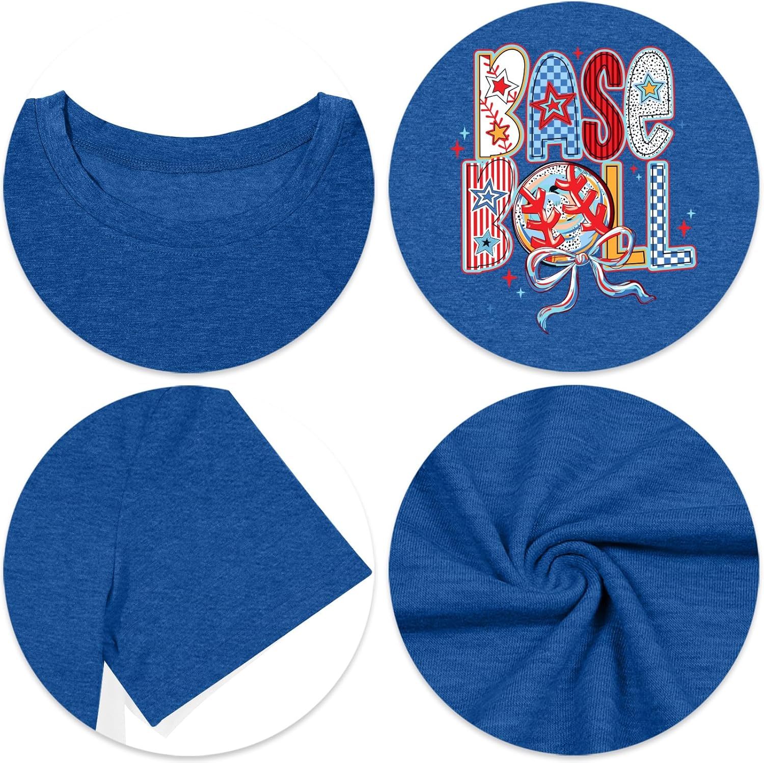 Baseball Mom Shirt for Women: Funny Baseball Tee Shirt Baseball Mama Short Sleeve Casual Tee Tops - Image 5