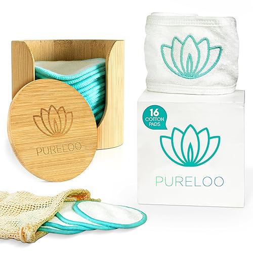 Paquete de 16 almohadillas reutilizables para desmaquillar  Almohadillas de algodón reutilizables ecológicas de 3.1 in  Almohadillas de eliminación