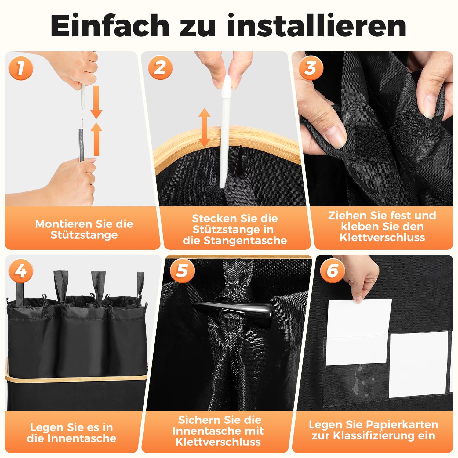 OUSFOT Pfandflaschen Sammelbehälter, 170L Schwarz Pfandflaschen 3 Fächer Leergut Sammelbehälter Pfandflaschen Behälter Geeignet für Küche
