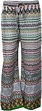 Womens Pants Trousers Printed Loose Summer Yoga Pants S/M Green,White