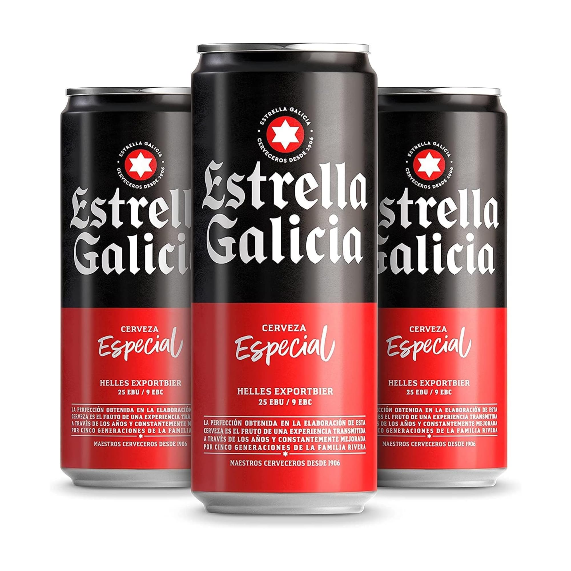 Estrella Galicia Especial - Cerveza Lager Especial, Pack de 24 Latas x 50 cl, Sabor Ligero y Amargo, Aroma a Lúpulo, 5,5% Volumen de Alcohol