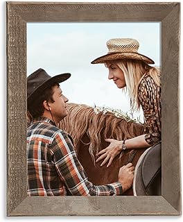 Rustic Reclaimed Wood Frame 11x14, Tempered Glass, Farmhouse Style Photo...