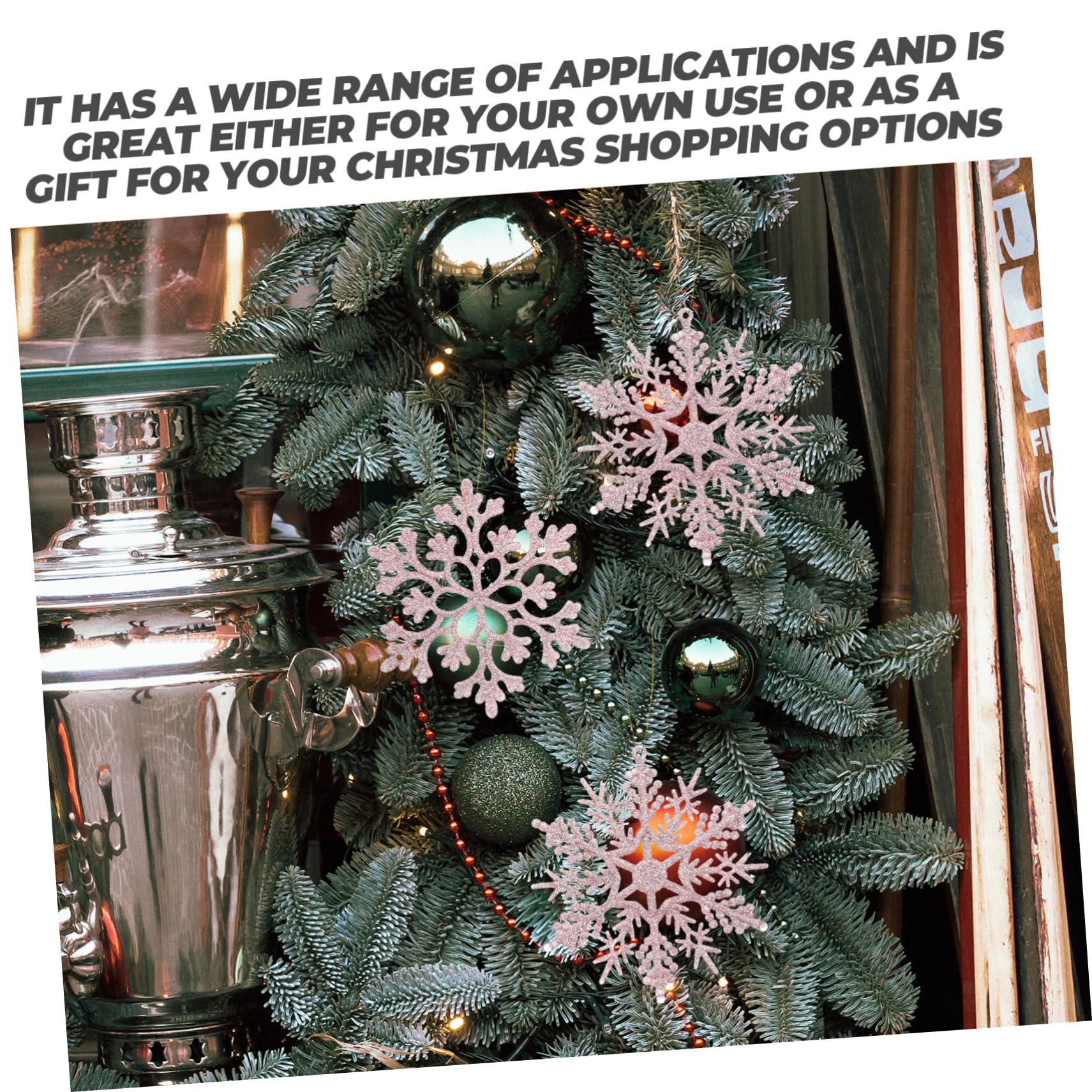 Zerodeko 108stücke Titel Teiliges Weihnachts-Schneeflocken-Dekorationen Aus Glitzernde Hängende Ornamente Für Festliche Anlässe Für Weihnachtsbaum Und Winterpartys