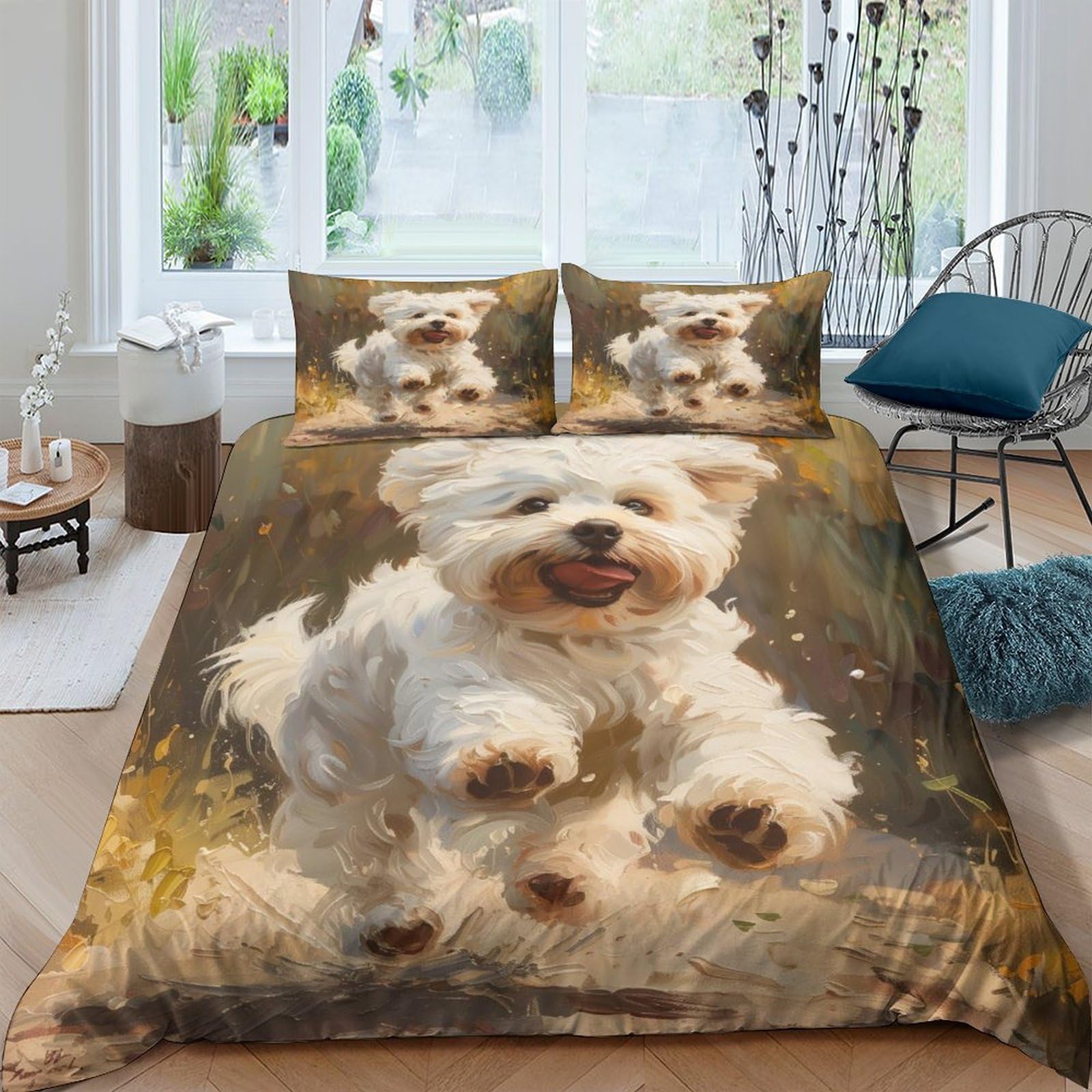 Housse de couette 200x200 Schzon en microfibre pour un sommeil frais et réparateur