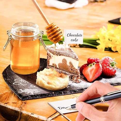 Miniatura 5 de Accesorios de embutidos de cerámica de mármol, juego de cuchillos esparcidores de queso para cerámica, cuchillos de mantequilla de mango negro, mini