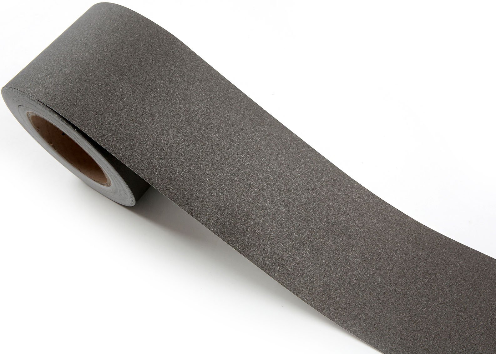 ROSEROSA Peel & Stick Metallic Color Border Sticker Self-Adhesive Wallpaper Solid Metal Dark Gray Pearl (MG240B : 3.93 inch X 16.40 feet)