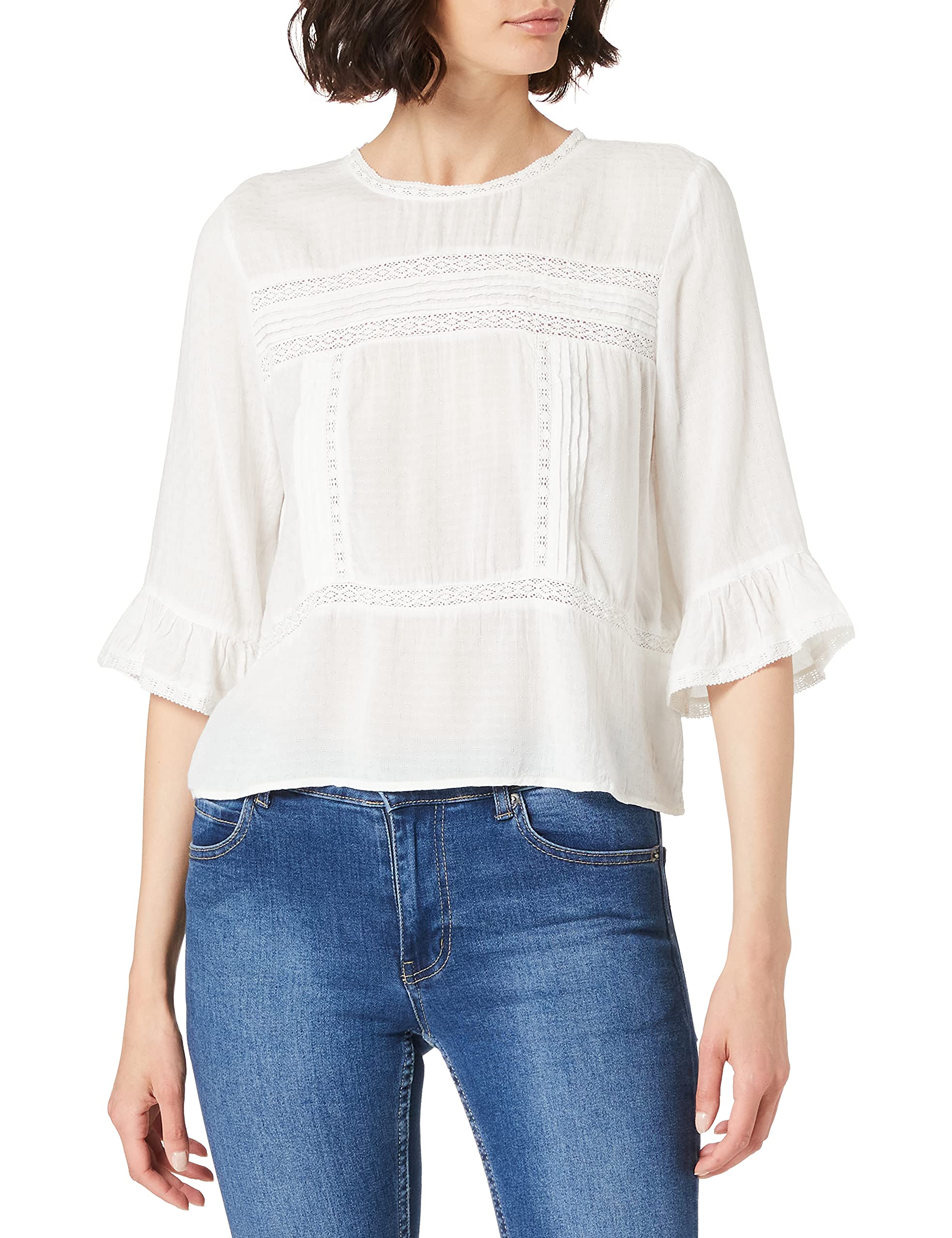 ONLYWomen's Onlanemone 3/4 Flaired Top Noos Wvn Blouse