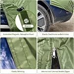 SUV Tailgate Tent with Awning Shade, Car Camping Tents with Mosquito Net Waterproof Sunproof Hatchback Car Tent for Camping Universal Fit Most SUV/Van/MPV/CUV-Green