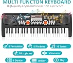 49 Key Kids Piano Clavier, Piano électrique pour débutants avec Microphone forsToddlers, Jouets de musique Cadeaux de Noël d'anniversaire pour les enfants de 3 à 12 ans