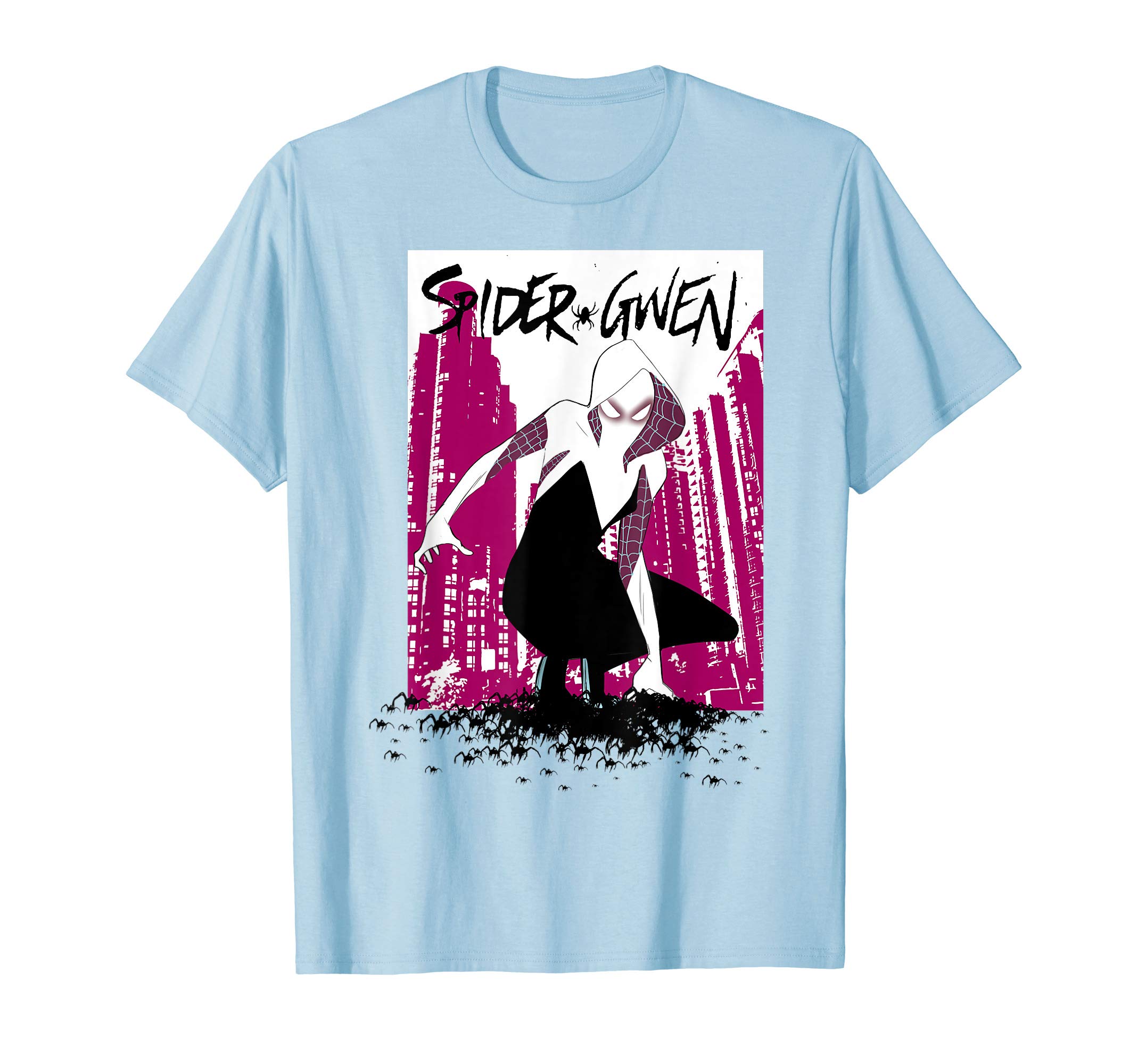 Marvel Spider-Gwen Pink City Graphic T-Shirt T-Shirt