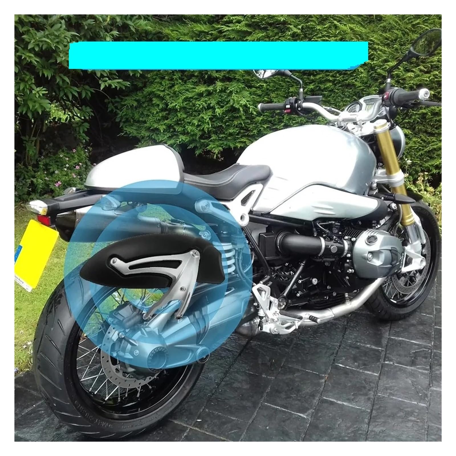 Parafango Motocicletta Per BMW Parafango Paraspruzzi Copriruota Accessori Paraspruzzi in plastica per parafango posteriore p(Silver)