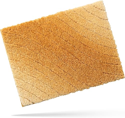 Miniatura 5 de DEXDE Tapete de baño de lujo, tapete de baño de microfibra esponjosa, extra suave y absorbente, antideslizante, tapete de baño para suelo de baño,