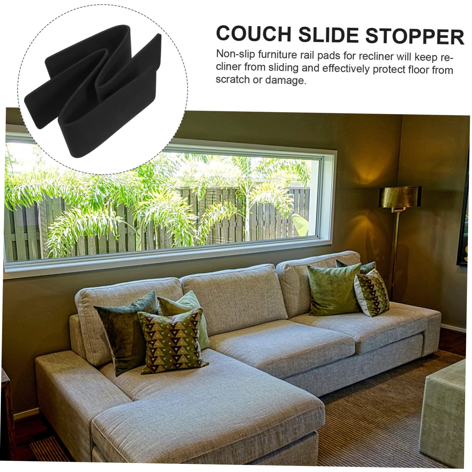 Almohadillas Antideslizantes Para Muebles - 12pcs 4.6cm Protectores De Piso Autoadhesivos Antideslizantes Negros Pinzas De Muebles Topes De Goma Tapones De Sofá - Protectores De Piso De Muebles