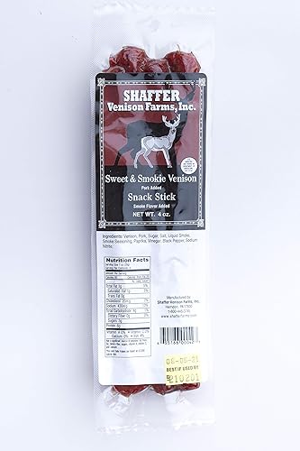 Sweet & Smokie Venison Snack Stick paquete de 4 onzas